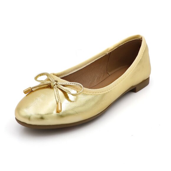 Women's Cushioned Insole Classic Bow Tie Ballerina Flat - Picture 6 of 10